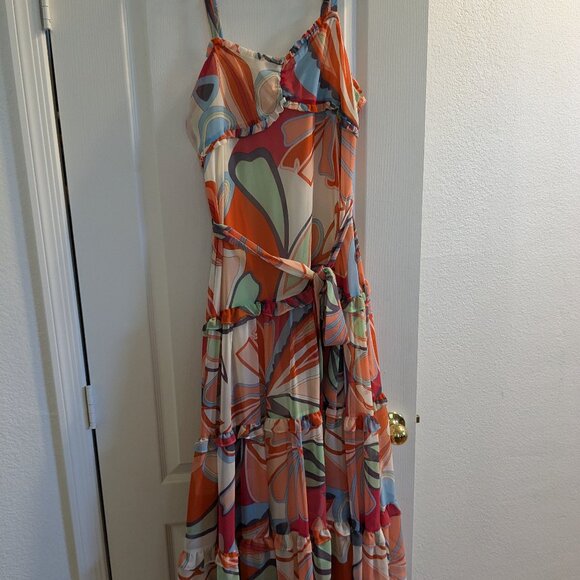 ALEXIS x Target - Floral Sleeveless Maxi Tiered Ruffle Dress (Size L) - EUC - Picture 1 of 8